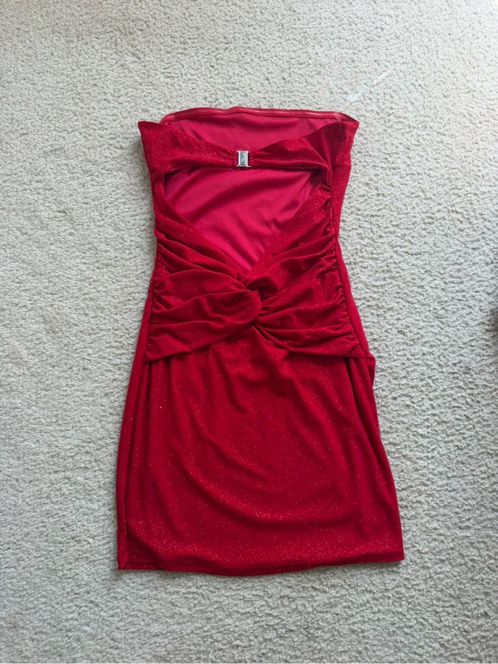 Flirty Sparkle Glitter Tube Mini Dress